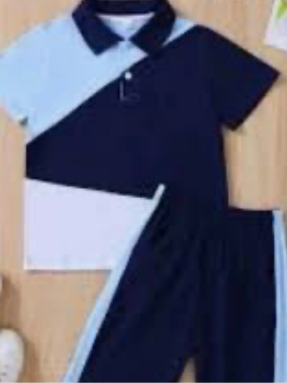 Boys Colorblock  Set in Navy and Light Blue - Brand: